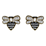 Hastkalakari Handmade Quirky Honey-Bee Design Beaded Dangler Earrings For Women