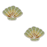 Hastkalakari Handmade Quirky Sea-Shell Beaded Stud Earrings For Women