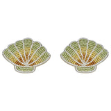 Hastkalakari Handmade Quirky Sea-Shell Beaded Stud Earrings For Women