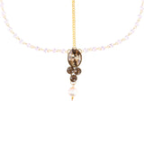 Abhinn Designer Gold Plated Single Side Strand Maang Tikka With Brown Stones For Women