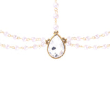 Abhinn Designer Gold Plated Double Side Strand Stones-Pearls Maang Tikka For Women