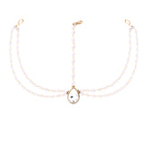 Abhinn Designer Gold Plated Double Side Strand Stones-Pearls Maang Tikka For Women