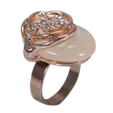 Beautiful Designer Royal Rose Golden Floral Ring For Women