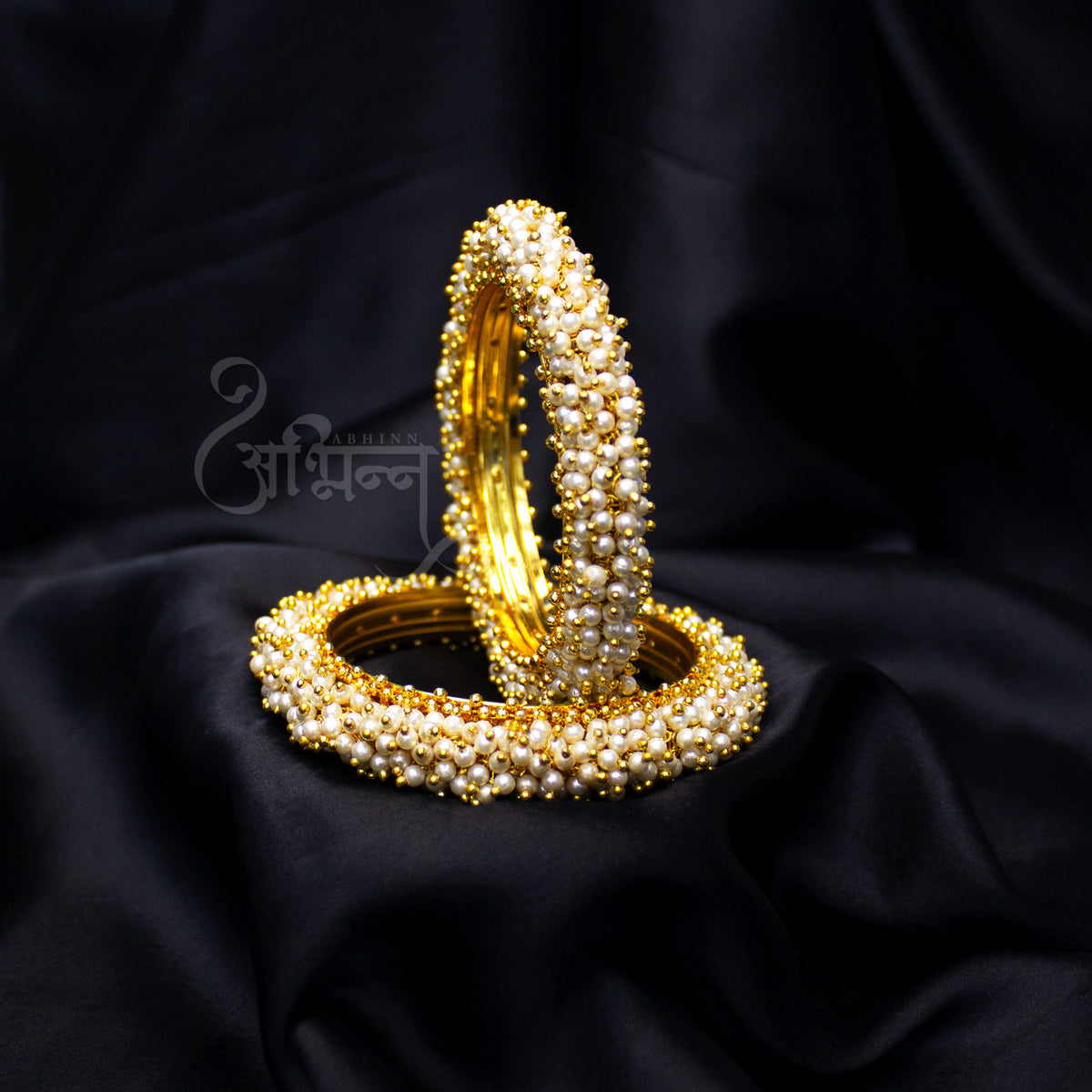 Abhinn Gold Plated Mogra Bangle Set For Women