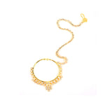 Abhinn Traditional Designer Gold Plated Large Hoop Nose ring with CZ Crystal Stones for Women Online