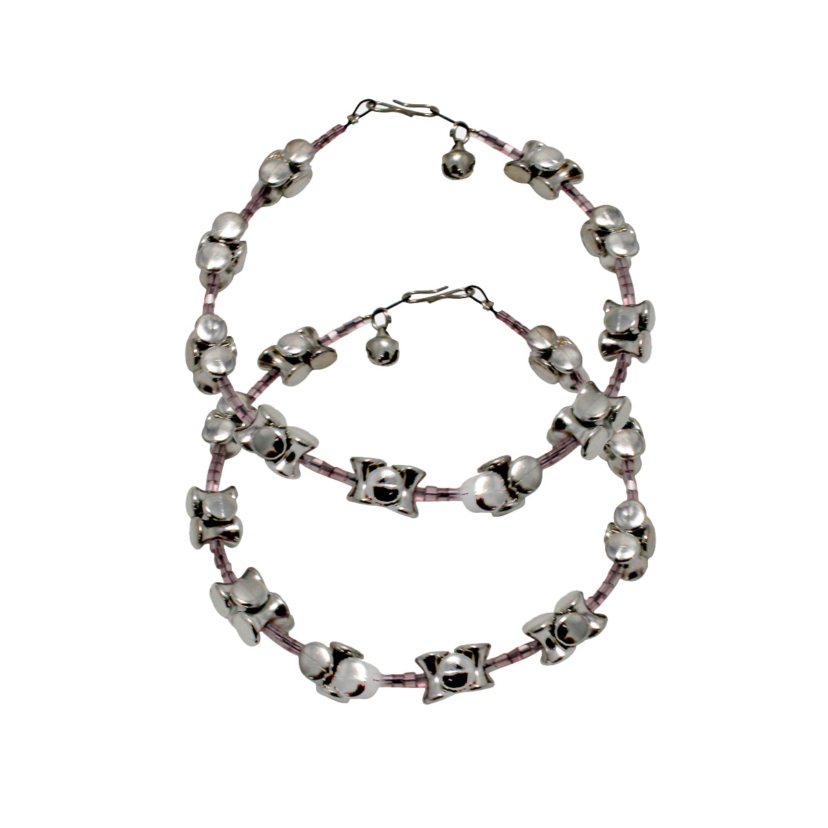 Abhinn Silver Plated Shiva Damroo Design Anklets For Women