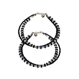 Abhinn Trendy Designer Black and White Pearl Anklet For Girls