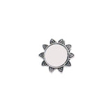Abhinn Silver Oxidised Sun Shaped Mirror Ring For Women