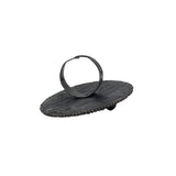 Abhinn Silver Oxidised Temple Design With Ghungroo Ring For Women