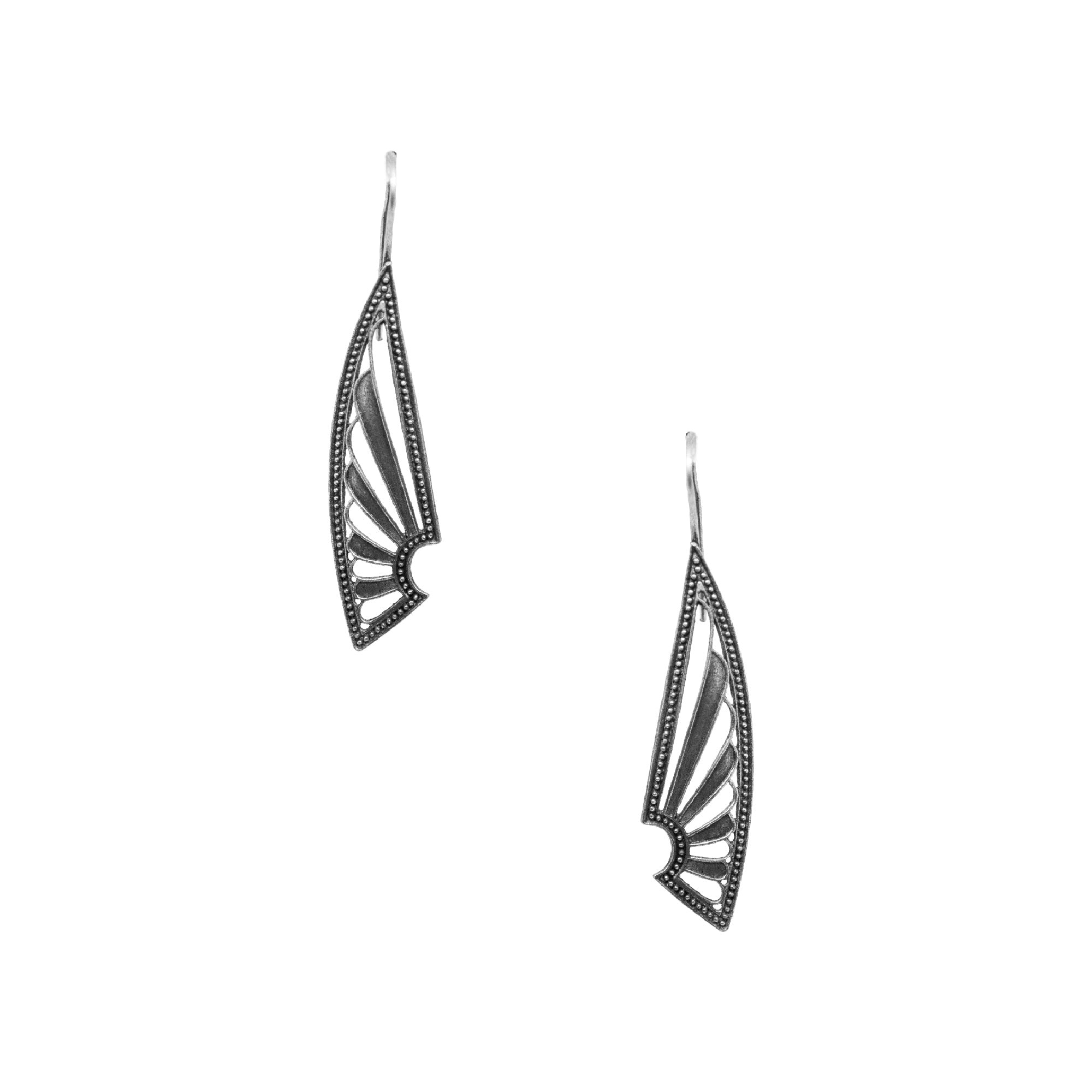 Abhinn Silver Replica Ethnic Triangular Design Earrings For Women