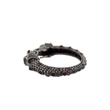 Abhinn Silver Replica Bracelet  Elephant Design Magenta CZ Stone For  Women