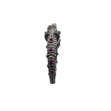 Abhinn Silver Lookalike Bracelet Elephant Design Magenta CZ Stone For Women