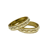 Abhinn Golden Plated Bangle Set Surrounded With White Pearl For Women 