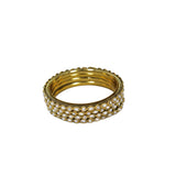 Abhinn Latest Bangles Set with Kundan Stones with Jali Design (Set of 4) For Women