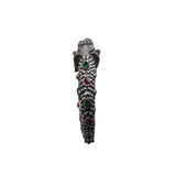 Abhinn Silver Replica Bracelet Elephant Design Multi Colour CZ Stones For Women
