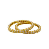Abhinn Gold Plated Bangle Set  Studded With CZ Stones For Women 