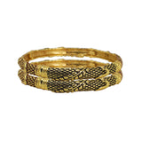 Abhinn Golden Plated Leaf Design Bangle Set For Women 