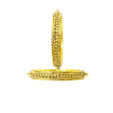 Abhinn Gold Plated Bangle Set Studded With Golden Beads For Women 