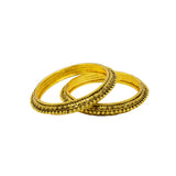 Abhinn Gold Plated Bangle Set Studded With Golden Beads For Women