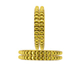 Abhinn Gold Plated Bangle Set Studded With Golden Beads For Women