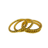 Abhinn Gold Plated Bangle Set Studded With Golden Beads For Women