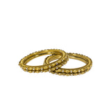 Abhinn Antique Golden Plated Bangle Set With Studded CZ Stones For Women 