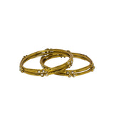 Abhinn Golden Platted Bangle Set Studded With CZ Stones For Women