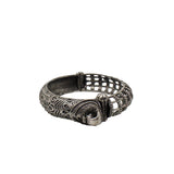 Abhinn Silver Replica Bracelet Engraved With Peacock Design For Women