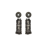 Abhinn Black Oxidised Cylindrical Shape Jhumka Earrings For Women