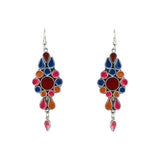 Abhinn Meenakari Afghani Silver Non-Precious Metal Earring for Women
