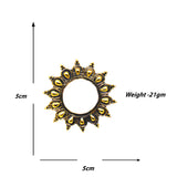 Abhinn Unique Golden Oxidised Sun Shaped Stud Earrings For Women