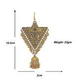 Abhinn Gold Plated Oxidised Triangle Shape Dangler & Jhumki Earrings For Women