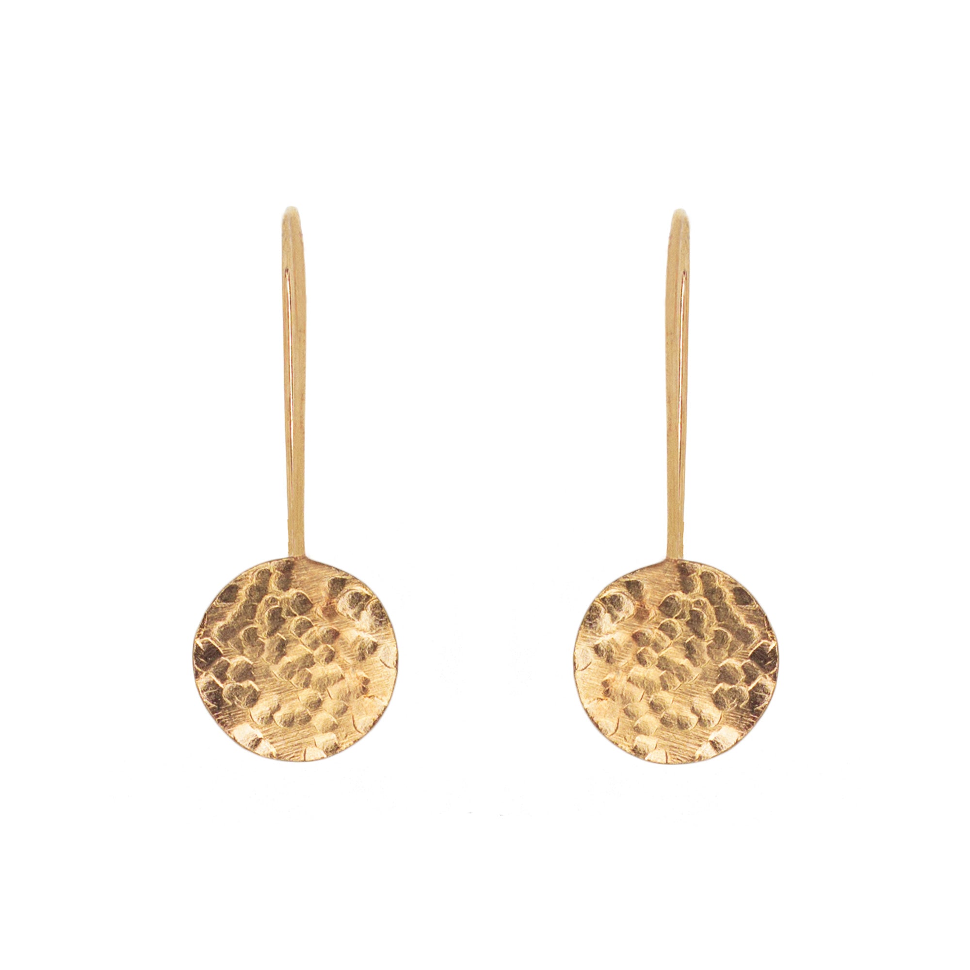 Abhinn Beautiful Hammered Rose-gold Circle Drop Earrings For Women