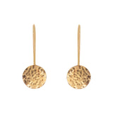 Abhinn Beautiful Hammered Rose-gold Circle Drop Earrings For Women