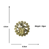 Abhinn Golden Oxidised Sun Shaped Elephant Design Big Stud Earrings For Women 