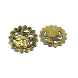 Abhinn Golden Oxidised Sun Shaped Elephant Design Big Stud Earrings For Women 