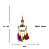 Abhinn Golden Oxidised Multicolor Afghani Tassel Meena Danglers Earrings for Women