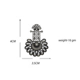 Abhinn Silver Replica Designer Floral Studs with Dangler Earring For Women