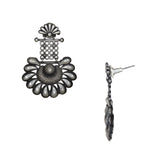 Abhinn Silver Replica Designer Floral Studs with Dangler Earring For Women