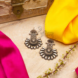 Abhinn Silver Replica Designer Floral Studs with Dangler Earring For Women