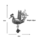 Abhinn Silver Replica Ethnic Ear Cuffs With Bird Design Earrings For Girls