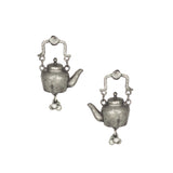 Abhinn Designer Kettle Shape Oxidised Small Dangler Earrings for Women