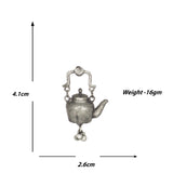 Abhinn Designer Kettle Shape Oxidised Small Dangler Earrings for Women
