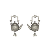 Abhinn Designer Kettle Shape Oxidised Small Dangler Earrings for Women