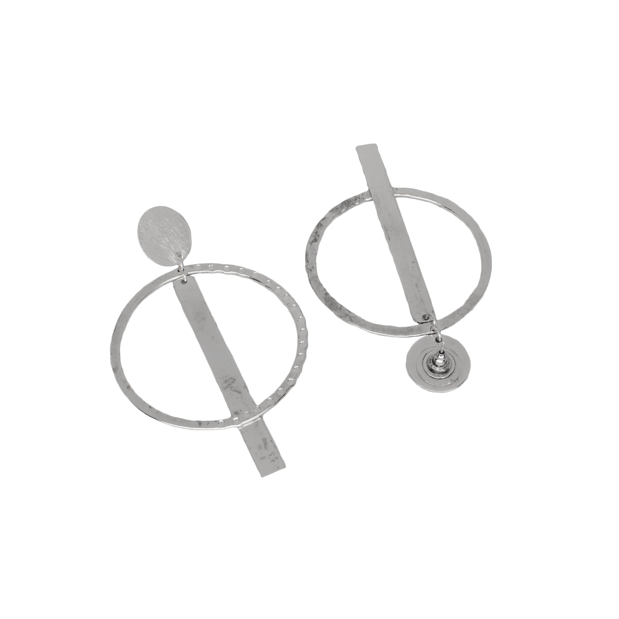 Abhinn Western Geometrical Hammered Design Dangler Earrings For Women