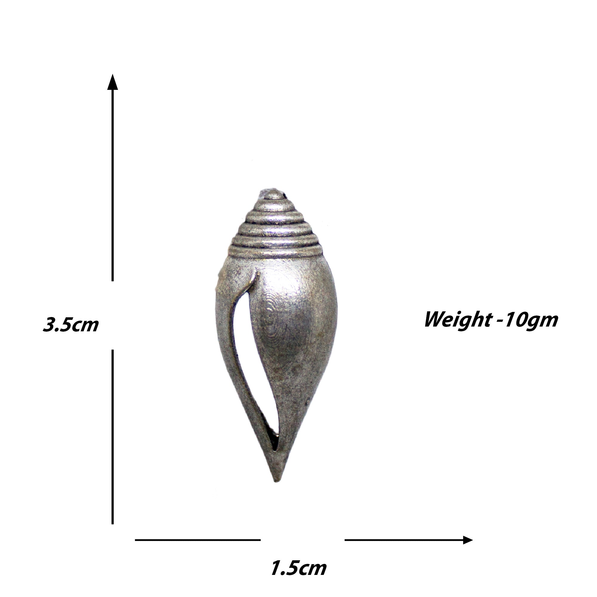 Abhinn Silver Replica Unique Shankh Design Stud Earrings For Girls
