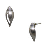Abhinn Silver Replica Unique Shankh Design Stud Earrings For Girls