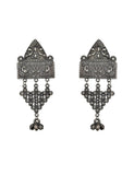 Abhinn German Silver Temple Design Dangler Earrings For Women