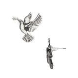 Abhinn Silver Replica Bird Design Studs Earrings