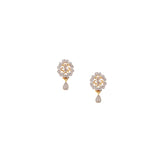 Abhinn Latest AD Stones Studded Floral Design Mangalsutra with Earrings For Women